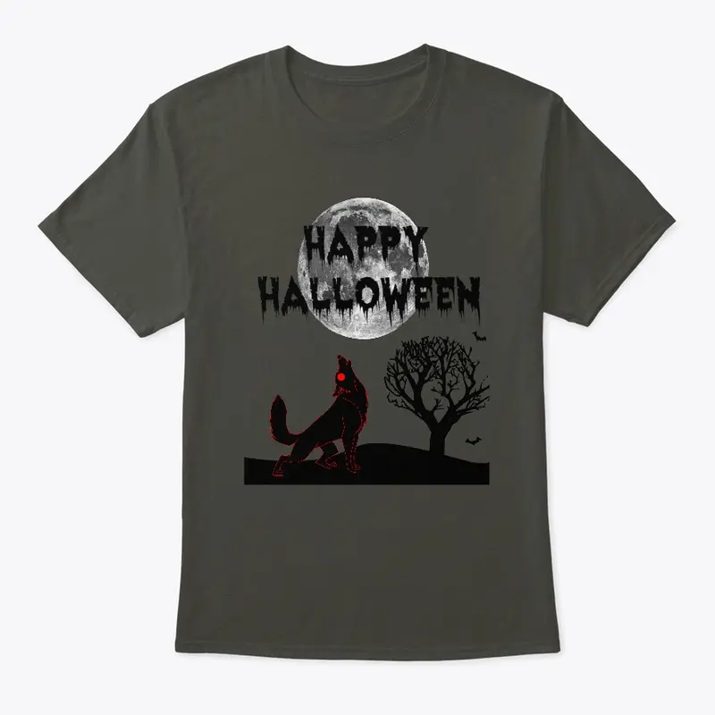 Happy Halloween Wolf Howling